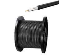 Superbat Cable de video SDI de 100 pies, 75 ohmios Belden 1694A, cable de video de precisión de baja pérdida, soporta 3G/6G/12G/HD-SDI/4k para HDTV y aplicaciones SDI profesionales (negro)