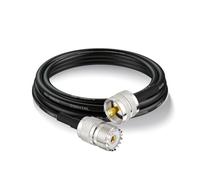 Superbat Cable RG58 PL259 a SO239 UHF CB 50 Ohm de 2m, Cable Coaxial Radioaficionado HF Macho a Hembra para Antena, Duplexor, Radio CB VHF, Medidor SWR, Carga Ficticia, Walkie Talkie