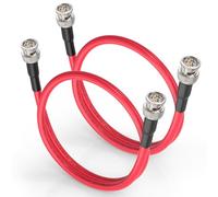 Superbat Cable SDI BNC 3G/6G/12G 60cm, Belden 1694A Rojo 75ohm Macho a Macho, Cable Corto Latiguillo para Cámara de Transmisión Videocámara Convertidor SDI Soporta 4K/8K/12G-SDI (Dual Link) 2Piezas