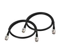 Superbat Cable SDI de 2 pies 3G/6G 12G SDI, cable BNC 75 ohmios Belden 1694A negro compatible con HD-SDI 3G-SDI 6G-SDI 4K, para cámaras BMCC CCTV, cable de video BNC, paquete de 2 unidades