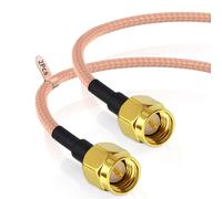 Superbat Cable SMA Alargador Antena WiFi RG316D 1m Cable Extensión Macho a Macho 50 Ohm Doble Blindaje para Router 4G LTE Adaptador USB RTL-SDR Receptor ADS-B Dispositivos SDR (2 Piezas)