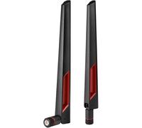 Superbat RPSMA - Antena WiFi de doble banda macho 8dBi 2.4GHz 5GHz 5.8GHz Antena omnidireccional 2 piezas para tarjeta de red PCIe, router inalámbrico, grabadora DVR, cámara de seguridad, módem de