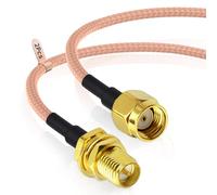 Superbat RPSMA - Cable RG316D macho a hembra de 1 m, 50 ohm, cable de extensión de antena WiFi de doble blindaje para enrutador WiFi, adaptador USB, tarjeta de red PCIe inalámbrica, cámara de