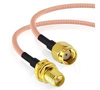 Superbat RPSMA - Cable RG316D macho a hembra de 60 cm, 50 ohm, cable de extensión de antena WiFi de doble blindaje para enrutador WiFi, adaptador USB, tarjeta de red PCIe inalámbrica, cámara de