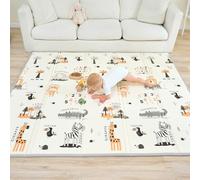 SUPERBE BEBE Alfombra Gateo Infantil Impermeable, Reversible y Plegable 180x200x1,5cm. Certificado CE. Esterilla Bebe Ideal para la habitación del niño o la niña. Gran Formato Regalo Bebe