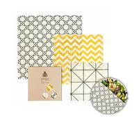 SuperBee Beeswax Wraps | Envoltorios de Cera de Abeja | Set de 3 Tamaños: Pequeño, Mediano y Grande | Classical | Reutilizable, Eco Friendly, Zero Waste