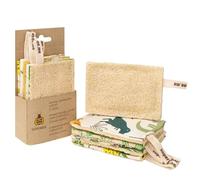 SUPERBEE - Esponjas de cocina naturales, 10 unidades, biodegradables a base de plantas, ecológicas, sin olor, limpieza de platos sucios, ollas y sartenes, esponja sin plástico