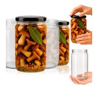 SUPERBUTELKI.PL 8 tarros de cristal de 720 ml - para conservas, miel y champiñones - adecuado para tapas de 82 mm de diámetro