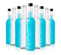 SUPERBUTELKI.PL Botella de cristal vacía Futura con tapón de rosca - para vino, licores, jarabes, licores y aceites (10 x 350 ml)