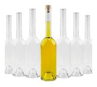 SUPERBUTELKI.PL FENICE Botella de aceite de 500 ml, juego de 50 unidades, botella de cristal para aceite de oliva, vino o licor, botella vacía de aceite de oliva con corcho, botella de cristal
