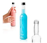 SUPERBUTELKI.PL Futura - Botella de cristal vacía con tapón de rosca para vino, licores, jarabes, licores y aceites (5 x 350 ml)