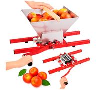 SUPERBUTELKI.PL Trituradora de frutas de 7 L en acero inoxidable con cuchillas de aluminio - Picadora manual para manzanas, peras, ciruelas y uvas - Ideal para sidra y vino.
