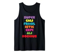 Supercalifragilisticexpialidocious Palabra más Larga Groovy Kids Camiseta sin Mangas