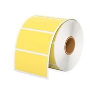 Supercap - Etiquetas térmicas directas | Calcomanías adhesivas en blanco de 4 x 2 pulgadas | 2 rollos / 1000 etiquetas | para etiquetas de envío de direcciones (1.25" x 2.25" 1roll Yellow)