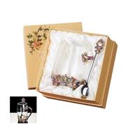 Supercap - Taza de café de cristal transparente con cuchara, juego de tazas de té hechas a mano con diseño de mariposa esmaltada, tazas de café para parejas (tall gift box, 1pcs)