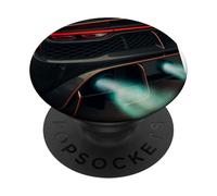 Supercar Flames Entusiasta de la Velocidad de visión Trasera PopSockets PopGrip Adhesivo