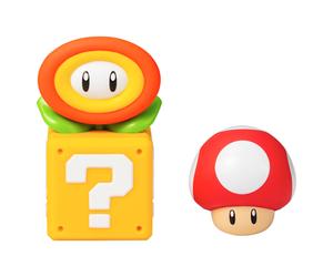 Superchampiñón y flor de fuego de goma para la bañera - Toomies de My Mario