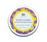 Maison Karité -Super Champú Acondicionador Sólido con Superalimentos,100% Natural y Ecológico, Zero Waste, Limpieza efectiva respetando las el cabello y el cuero cabelludo. (Con Lata de Aluminio)