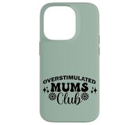 Supercute Best Green Ironic Funny Sobreestimulated Mums Club Carcasa para iPhone 14 Pro