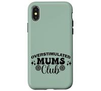 Supercute Best Green Ironic Funny Sobreestimulated Mums Club Carcasa para iPhone X/XS