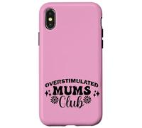 Supercute Best Pink Ironic Funny Sobreestimulated Mums Club Carcasa para iPhone X/XS