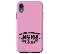 Supercute Best Pink Ironic Funny Sobreestimulated Mums Club Carcasa para iPhone XR