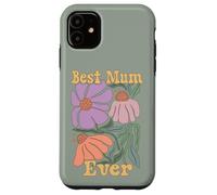 Supercute Love her Retro Floral Groovy Boho, la mejor mamá de la historia del Reino Unido Carcasa para iPhone 11