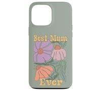 Supercute Love her Retro Floral Groovy Boho, la mejor mamá de la historia del Reino Unido Carcasa para iPhone 13 Pro Max
