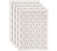 SUPERDANT 4 unidades de papel de transferencia bajo vidriado, esqueleto, hombre, negro, gran tamaño, cerámica, calcomanías para tazas, platos, jarrones, cerámica, patrón de hojas, arcilla, estudio