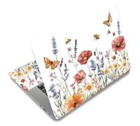 SUPERDANT Adhesivo para Portátil Aufkleber Flowern Laptop Schutz Notebook Kunstschutz Universal Notebook Kunstaufkleber Universal para 12" 13" 13.3" 14" 15" 15.4" 15.6" Flowern Schmetterling und Bee