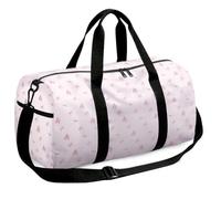 SUPERDANT Bolso rosa para mujer de nailon, bolsa de entrenamiento con flores dulces y lazos, ligera, con varios compartimentos, bolsa de fin de semana para fitness, deportes y viajes, 45 x 24 x 20 cm