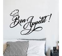 SUPERDANT Bon Appetit Decoración de Pared Textos de Comida Adhesivo de Pared Restaurante Adhesivo de Pared Vinilo Arte de Pared Decoración Textos de Comida Adhesivo de Pared para Restaurante Comedor