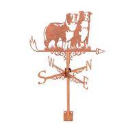 Superdant - Chuletas de perro de pastor para animales de metal para jardín al aire libre, cobre rojo