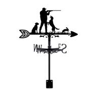 SUPERDANT Grifo de caza para perros y jardín, veleta metálica con diseño de animales, dirección del viento para graneros y cobertizos