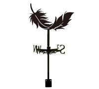 SUPERDANT Grifo, de plumas, para montaje en el techo, veleta de metal, cobertizo, para decoración de techo exterior, veletas negras para granja, granja, cobertizo, decoración de terraza