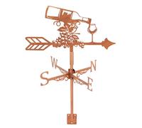 SUPERDANT Grifo meteorológico en forma de uva para montaje en el techo, de metal, cobertizo, veleta exterior, cobre, banderas para granja, granja, granero, terraza de jardín