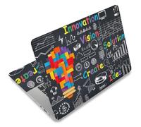 Superdant - Juego de 3 pegatinas para PC portátil decorativo idea de visión bombilla creativa impermeable 38 x 27 cm funda de PVC protección contra arañazos superficie de ordenador 12 13 14 15 16