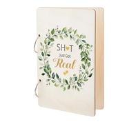 SUPERDANT Just Got Real - Organizador para tarjetas de felicitación, libro de planificación, carpeta de hojas sueltas, hojas de acuarela, álbum de fotos, cubierta de 2 anillos, planificador de boda,