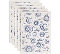 SUPERDANT Láminas de transferencia bajo vidriado para cerámica estilo chino calcomanías de transferencia de cerámica azul cerámica calcomanías de transferencia de bajo vidriado de cerámica para