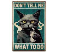 SUPERDANT Letrero de Estaño con Texto En Inglés Don'T Tell Me What To Do Cartel de Chapa Personalizado Vintage Letrero de Metal Decoración de Metal para DormitorioSala de Juegos