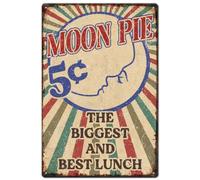 SUPERDANT Letrero de metal con texto en inglés "The Biggest and Best Lunch - Placa de metal retro para pared, póster de arte de pared al aire libre, decoración del hogar para cocina y comedor