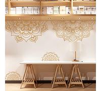 SUPERDANT Mandala Boho Flower Pegatinas de pared Border Line Decor DIY Art PVC vinilos decorativos Extraíble Pegatinas de Pared Y Murales Decoración de Pared para Dormitorio Sala de Estar