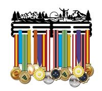 SUPERDANT Maratón Medalla Colgador de Medallas para Correr para Colgar Medallas de Correr por el Parque Soporte para Medallas Montado En la Pared Estante de Exhibición para Colgar Medallas 40x15cm