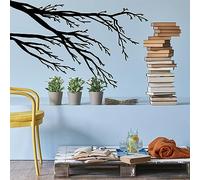 SUPERDANT Pegatinas de Pared de Ramas Marchitas Vinilo Removible para Tronco de Planta Calcomanías de Pared Decoración de Imágenes Artísticas