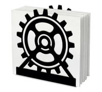 SUPERDANT Pinion Servilletero para Mesas Engranaje de Pie Servilletas de Papel / Dispensador de Pañuelos para Cocina Mesa de Comedor Encimera al Aire Libre Cóctel Picnic Soporte de Metal 12.5x13.5x5