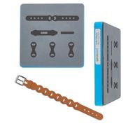 Superdant - Pulsera de eslabones separables de piel, troquelado, madera, herramienta de artesanía, bricolaje, regalo creativo, joyería de fabricación manual para hombres, mujeres, amantes de la ocio