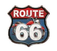 SUPERDANT Ruta 66 calle Metal Cartel de chapa Autopista Vintage Cartel de Metal Retro Motocicleta Cartel de Metal Vintage Cartel de Metal Cartel Hombre Cave Garaje Decoración de Pared Cartel de Chapa