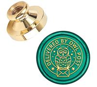 SUPERDANT Sello de Cera con Diseño de Búho para Oficina de Correos 25 mm Cabeza Sellos de Sellado de Cera Cabeza Extraíble Sello de Latón Vintage para Invitaciones de Boda Paquetes de Vino