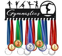 SUPERDANT Soporte para Medallas de Gimnasia Femenina Soporte para Medallas Deportivas Colgador para 50+ Medallas Premios Cinta Colgador de Pared