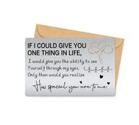 SUPERDANT Tarjeta de inserción de Cartera Eres Especial para Mí Inserto de Billetera Tarjetas de Acero de Aniversario Regalo para Él Ella Frases de Amor Tarjetas Regalos San Valentin
